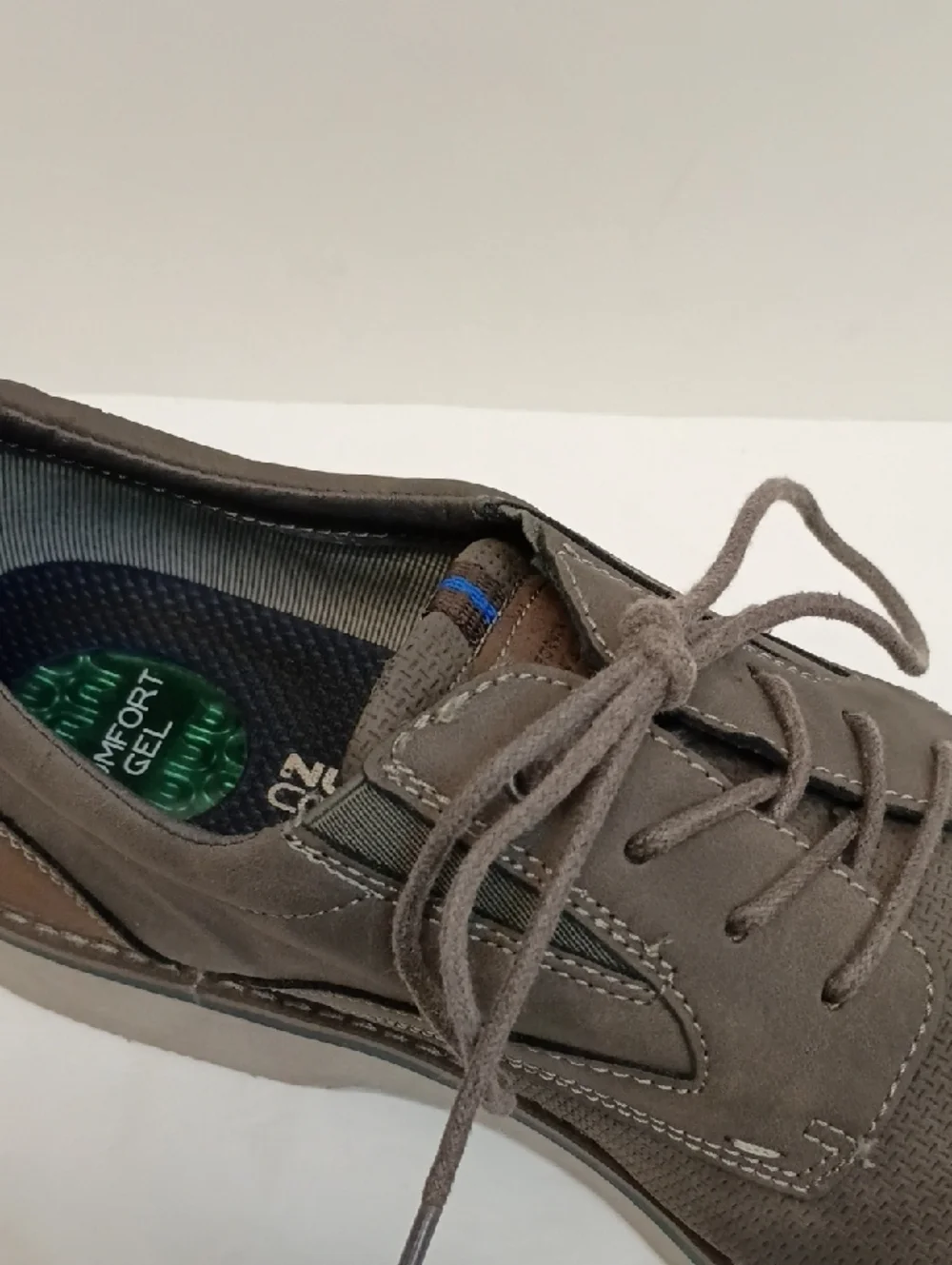 Nunn Bush Gray Suede Lace Up Oxford Shoes Comfort Casual Size 12